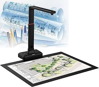 Compare Overhead Document Scanner 23MP High Resolution USB 130 Languages OCR Auto Flatten & Fingerprint Removal Technologies at KSA Price
