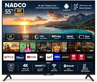 55 Inch LED Smart TV 4K UHD with Android…