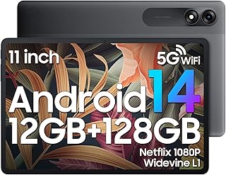 Compare Blackview Tab90 WiFi Android 14 Tablet 11 Inches, 12GB RAM 128GB Storage Space 2TB TF, Large Display Widevide L1, Octacore T606, 8200mAh Battery, 5G WiFi, Dual Camera 13MP + 8MP, GMS, BT 5.0 at KSA Price