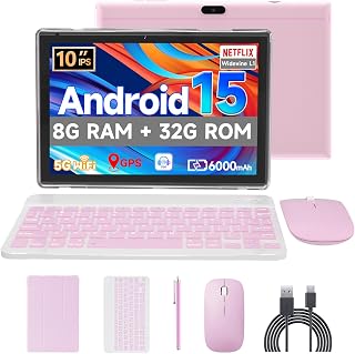 Compare Android 15 Tablet,10 inch Tablets, 2 in 1 Tablets with Keyboard Case at KSA Price