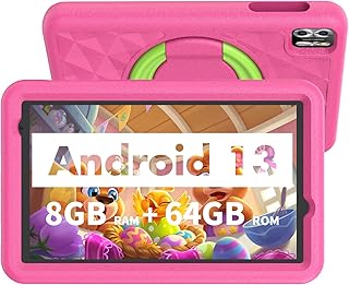 VASOUN Kids Tablet 8 inch, Android 13, 8GB(4gb+4gb…