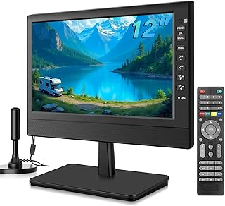 Compare 12" Small 1080P screen TV with freeview Reception and Aerial,Two Power ACDC12V,HDMIUSBVGA Input Ports for CamperMonitorskitchens at KSA Price