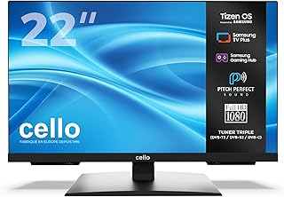 Compare Cello C2226TZH 22" Frameless Smart LED TV with Samsung Tizen OS, Gaming Hub, Perfect Pitch Speakers, Ideal for Kitchen and Bedroom, Triple Tuner at KSA Price