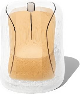 Compare Annadue Creative Bamboo Wood Wireless Computer Mice, Practical Laptop Mouse for Business Office, 3 Levels DPI Adjustment, 80012001600 DPI for Leisure, 400 mAh at KSA Price