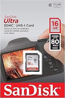 Compare Sandisk Ultra SDHC 16GB 80MBS C10 Flash Memory Card SDSDUNC016GAN6IN at KSA Price