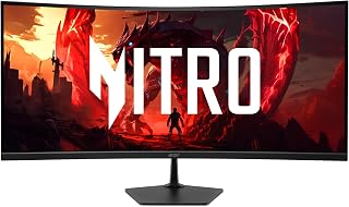 Compare acer Nitro EDA340CUR JEDA340CUR ZeroFrame QHD 3440 x 1440 1500R 21:9 3440 x 1440 IPS Curved Gaming Monitor | AMD FreeSync Premium | Up to 120Hz | 1ms VRB | 1x 1.4 and 2x Displayport at KSA Price