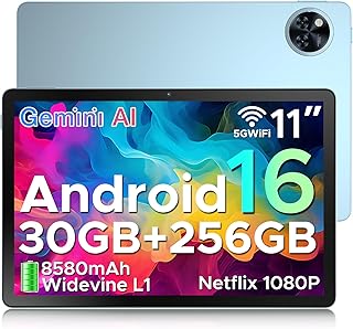 Compare U11 Pro Android 16 Tablet 11 Inch, 30GB RAM + 256GB ROM 2TB TF 8580mAh, 90Hz Display, Unisoc T7200 Octa Core Tablet PC, 13MP + 5MP, 5G WiFiWidevine L1GPSFace IDOTG at KSA Price
