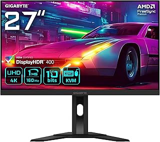 Compare GIGABYTE M27UA 27" IPS Gaming Monitor, 4K UHD 3840x2160, 160Hz, 1ms, Matte Display, HDMI 2.1, DisplayHDR 400, Builtin Speaker, KVM & USBC at KSA Price