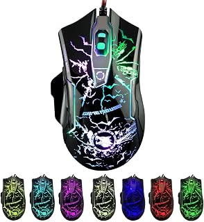 RGB Light up Wired Gaming Mouse M728 for…
