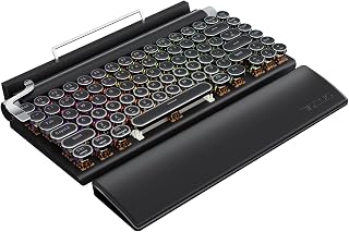 7KEYS Typewriter Keyboard Wireless Retro Style, Vintage…