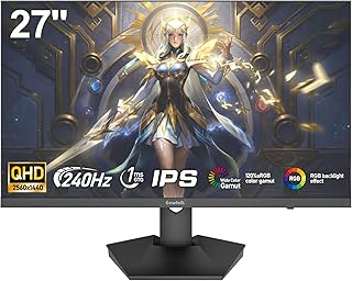 Compare Gawfolk 27" inch IPS Gaming Monitor 2K 240Hz Computer Display Screen QHD2560x1440 Fast 1msGTG 120% sRGB FreeSync RGB Backlight For eSports gamers Builtin Speakers at KSA Price