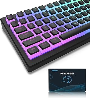 Compare Womier Pudding Keycaps  PBT 165 Key Set, Shine Through, OEM Profile, Universal Compatibility for 100%, 75%, 65%, 60% Keyboards  Black at KSA Price
