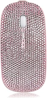 Bling Wireless Mouse for Girls, Pink Rhinestone…