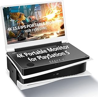 Compare GSTORY 15.6’’ Portable Monitor for PS5, UHD 4K Portable Gaming Monitor IPS Screen for PS5（not Included） with Two HDMI, HDR, Freesync, Game Mode, Travel Monitor for PS5 at KSA Price