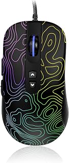 Compare dagaladoo Black Wired Gaming Mouse, 12000 DPI RGB Gaming Mouse with 7 Lighting Effects, PC Gaming Mice Support DIY Keybinding, Mouse Gamer Computer Mouse for Laptop PC Mac Windows,Topographic at KSA Price
