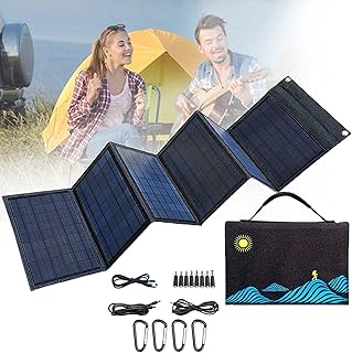 Compare Portable Foldable Solar Panel, 30405060W Solar Charger, Waterproof Suitable Waterproof Monocrystalline Solar Panel For Smartphones, Tablets, Cameras, Power Banks,40W Size : 60W at KSA Price
