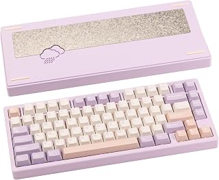 Compare WOBKEY Rainy 75 Aluminium HMXJWK Switches Mechanical Keyboard with Superior Acoustics, Wired, BT, 2.4G Wireless Connectivity Pro  Purple at KSA Price