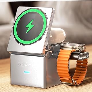 LISEN 3 in 1 Magsafe Wireless Charger, iPhone…