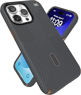 Compare Speck iPhone 15 Pro Max Case  ClickLock NoSlip Interlock, Built for MagSafe, Drop Protection Grip  Soft Touch 6.7 Inch Phone Case  Presidio2 Grip Charcoal GreyCool BronzeWhite at KSA Price