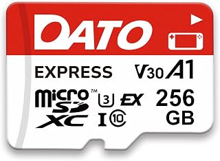Compare DATO Express 256GB microSDXCEX Memory Card PCIe Gen3x1 NVMe UHSI C10 U3 V30 A1 4K8K UHD Up to 800700 MBs Compatible with Gen Gaming Consoles Switch 2 Action Cameras Drones 360° Cameras at KSA Price