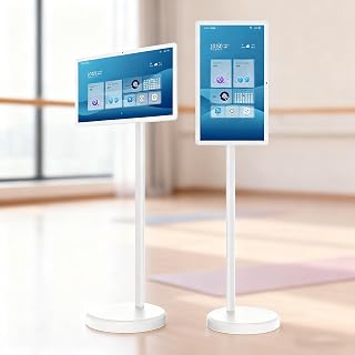 4K Portable TV On Wheels, Touch Screen Smart…