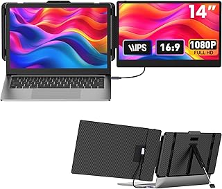 Laptop Screen Extender 14-inch, 1080P FHD Portable…