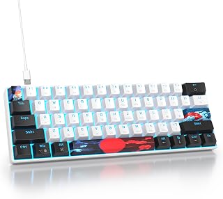 Compare SOLIDEE Mechanical Gaming Keyboard 60%, 61 Keys with Linear Red Switch, Wired Mechanical Keyboard with LED Backlight, Compact Keyboard, for PS5PS4Xbox 61 White at KSA Price