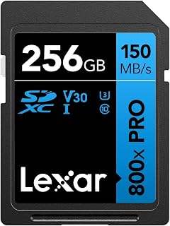 Compare Lexar HighPerformance 800x PRO SD Card 256GB, SDXC UHSI Card up to 150MBs Read, V30U3C10 SD Memory Card for Pointandshoot, midrange DSLR cameras, and HD camcorders Camera LSD0800P256GBNNAA at KSA Price
