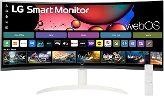 Compare LG 34SR60QCW 34inch QHD 3440x1440 Curved Smart Monitor with Streaming, UltraWide Screen, webOS, HDR10, 100Hz, Builtin Speaker, AirPlay2, Screen Share, Bluetooth, ThinQ App, White at KSA Price