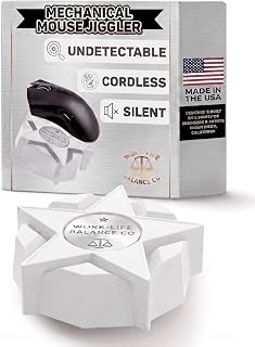 Mechanical Mouse Jiggler, No USB, Cordless, Silent…