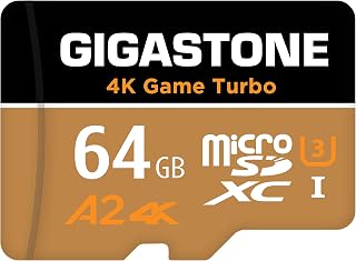 Compare Gigastone 64GB Memory Card, 4K Game Turbo, Compatible with GoPro Drone Switch, Speed 95MBs. for 4K Video, A2 U3 Micro SDXC Card with SD Adapter. at KSA Price