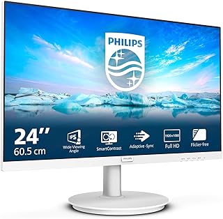 Compare PHILIPS 241V8AW  24" FHD Monitor with inbuilt Speakers 1920x1080, 75 Hz, VGA, HDMI White at KSA Price
