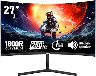 Compare Gawfolk 27 Inch PC computer screen,1800R Curved Gaming 250Hz Monitors at KSA Price