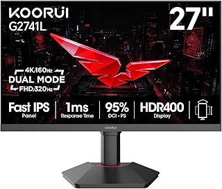 KOORUI 27 Inch 4K Gaming Monitor, UHD 160Hz&FHD…