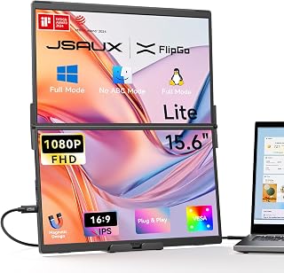 Compare JSAUX FlipGo Lite 15.6" Portable Dual Stacked Monitor, 1080P FHD IPS at KSA Price