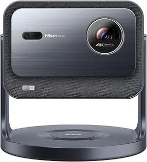 Compare Hisense Laser Mini Projector C2, 65300", Gimbal Design, 4K, Triple Color Laser, 110% BT.2020, 2000 ANSI Lumens, 1700:1 Native Contrast, Dolby Vision, HSR240, Sound by JBL at KSA Price