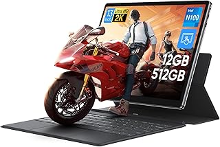 Compare 2in1 LaptopTablet Computer with Keyboard, 13" 2K 2160x1440 IPS Touchscreen, 12GB RAM 512GB NVMe SSD, N100 QuadCore Processor, 2.45G WiFiBT5.0, FullFeatured USBC at KSA Price