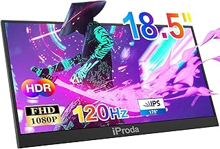 Compare Portable Monitor for Laptop,120hz Portable Gaming Monitor FHD 1080P 18.5 inch Laptop Monitor Extender Travel Portable Computer Monitor Screen Extender for PS54 Mac PC USB C Second Monitor Portatil at KSA Price