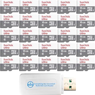 Compare SanDisk 25 Pack Ultra UHSI Class 10 16GB MicroSD Card for Security Cameras at KSA Price