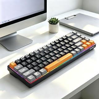 65% Mechanical Gaming Keyboard, 68 Keys RGB…
