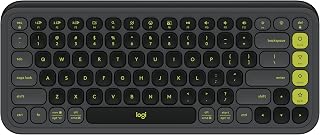 Compare Logitech Pop Icon Keys Wireless Bluetooth Keyboard, Comfortable Typing, Programmable Keys, EasySwitch Between 3 Devices Maximum, for Laptop, Tablet, PC – Graphite, QWERTZ at KSA Price