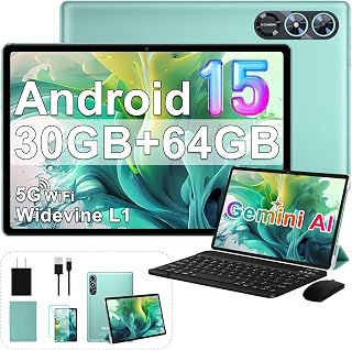 2026 Android 15 Tablet, 10 Inch Tablets with…