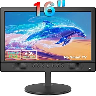 Compare 16 inch Flat Screen TV,Small TV with Remote ControlPerfect Full HD 1080P for Kitchen,Dual Power DC12V & AC AC Adapter Inputs for Your RV & Kitchen Watch HDTV Anywhere at KSA Price
