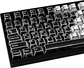 Compare PBT Black&White Keycaps, Japanese Manga Style Keyboard Keycaps at KSA Price