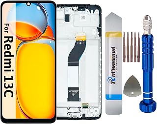 Compare It'Go Display for Xiaomi Redmi 13C LCD Screen Replacement Touchscreen with Tool Black with Frame High Quality at KSA Price
