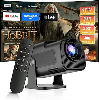 Home Mini Smart Projector 4K,Android Portable Projector…