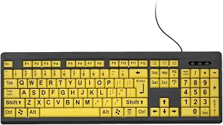 Keyboard, Wired USB Large Print Computer Keyboard…