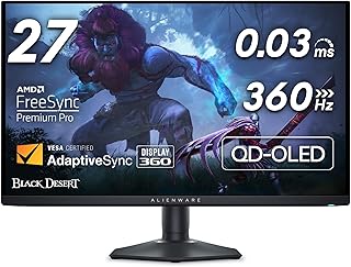 Compare Alienware AW2725DF OLED Gaming Monitor  26.7inch QuantomDot WQHD 2560x1440 360Hz 0.03Ms Display, AMD FreeSync Premium Pro, HDMIDPUSB 3.2 Gen1, HeightTiltSwivelPivot Adjustability  Black at KSA Price
