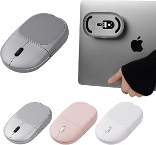 Compare Magnito Mouse  Compact Wireless Mouse for MacBook iPad Laptop, Magnetic Attachable, Bluetooth, Silent Clicks, Best Travel Mouse, WindowsMacLinuxChromeiPad Space Gray at KSA Price