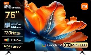 Compare XIAOMI TV S Mini LED 75" 2026, QLED Mini LED, 4K UHD, Smart TV with Google TV, HDR10+, Triple Tuner, DVB T2, 60Hz with 120Hz Game Boost Mode, MEMC, Dolby Audio, Airplay 2 at KSA Price